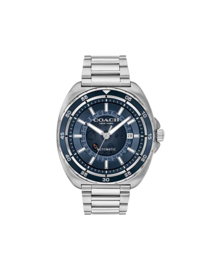 Coach Mens Charter Automatic Silver Stainless Steel Watch