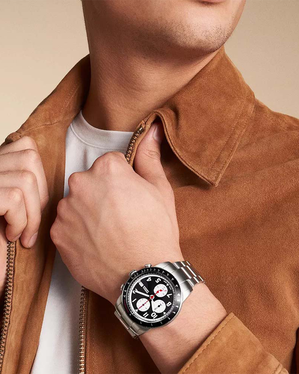 Fossil Sport Tourer Black Chronograph Stainless Steel Watch