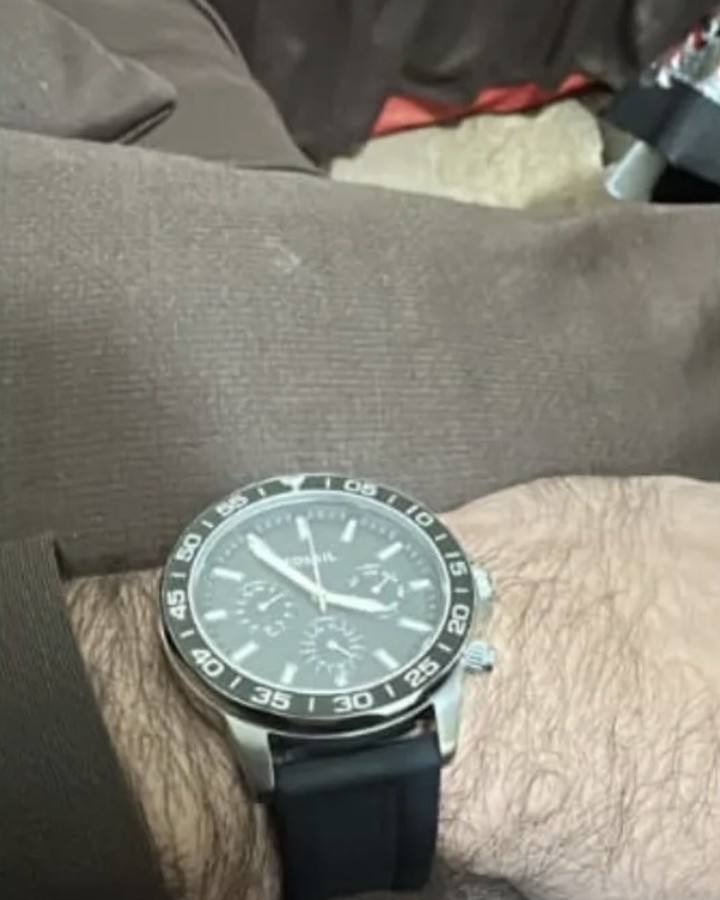 Fossil chronograph worn by a customer