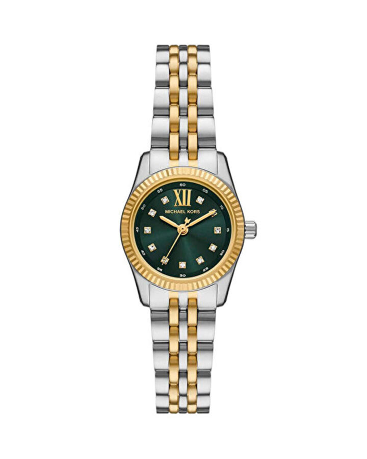 Michael Kors Lexington Women’s Two-Tone Green Watch