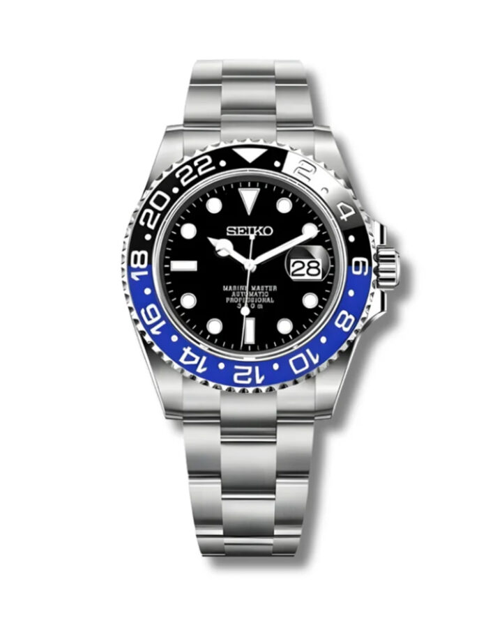 Seiko Custom Modified Seiko GMT — Black and Blue Bezel