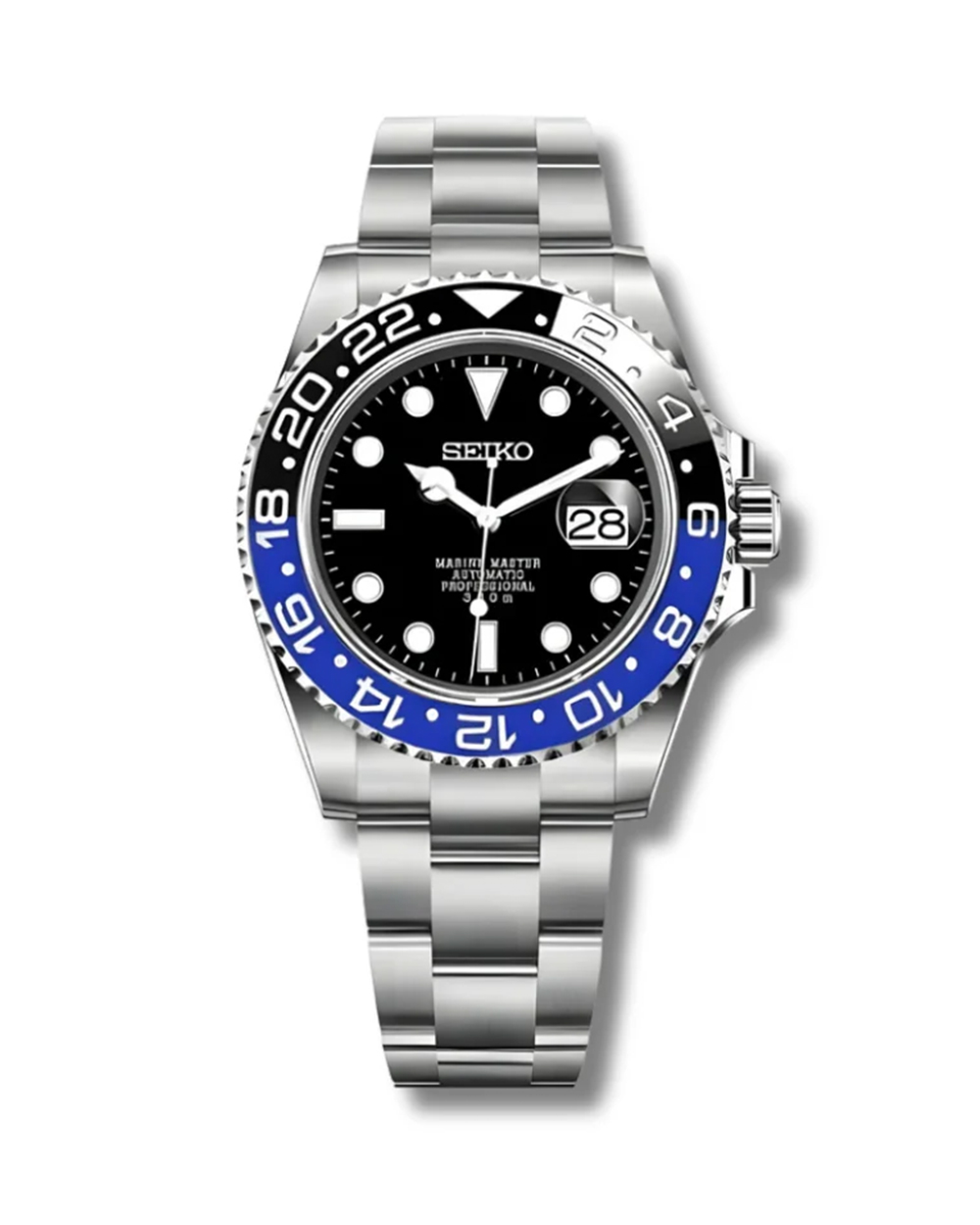 Seiko Custom Modified Seiko GMT — Black and Blue Bezel
